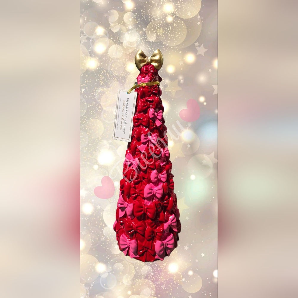 🎀 Valentines  VIRAL TIKTOK CUPCAKES & CASHMERE Red and Pink Bow Tree Decor 🎀